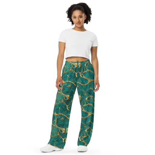 Mermaid Trellis on a Wide-Leg Pants