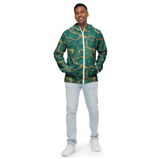 Mermaid Trellis on a Men's Windbreaker