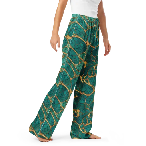 Mermaid Trellis on a Women's Pajama Pants