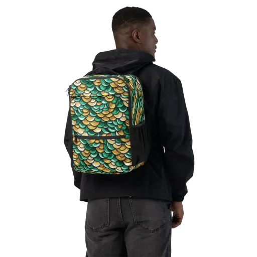 Jade Gilded Scales on a Utility Backpack
