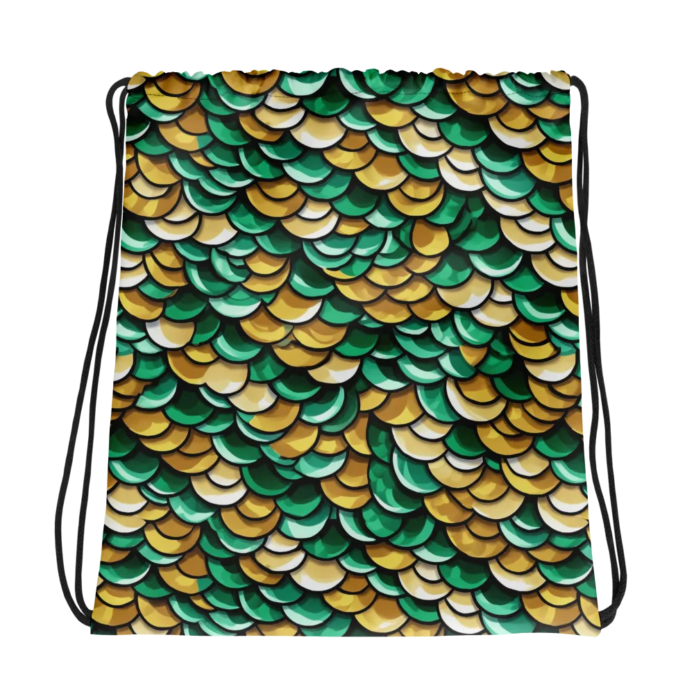 Jade Gilded Scales on Drawstring Bag — Photo