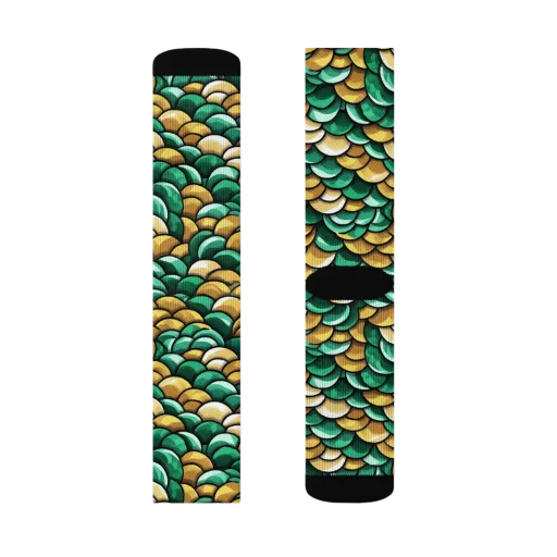 Jade Gilded Scales on a Socks