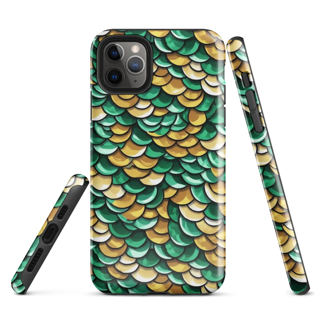 Jade Gilded Scales on Tough Case for iPhone® — Front