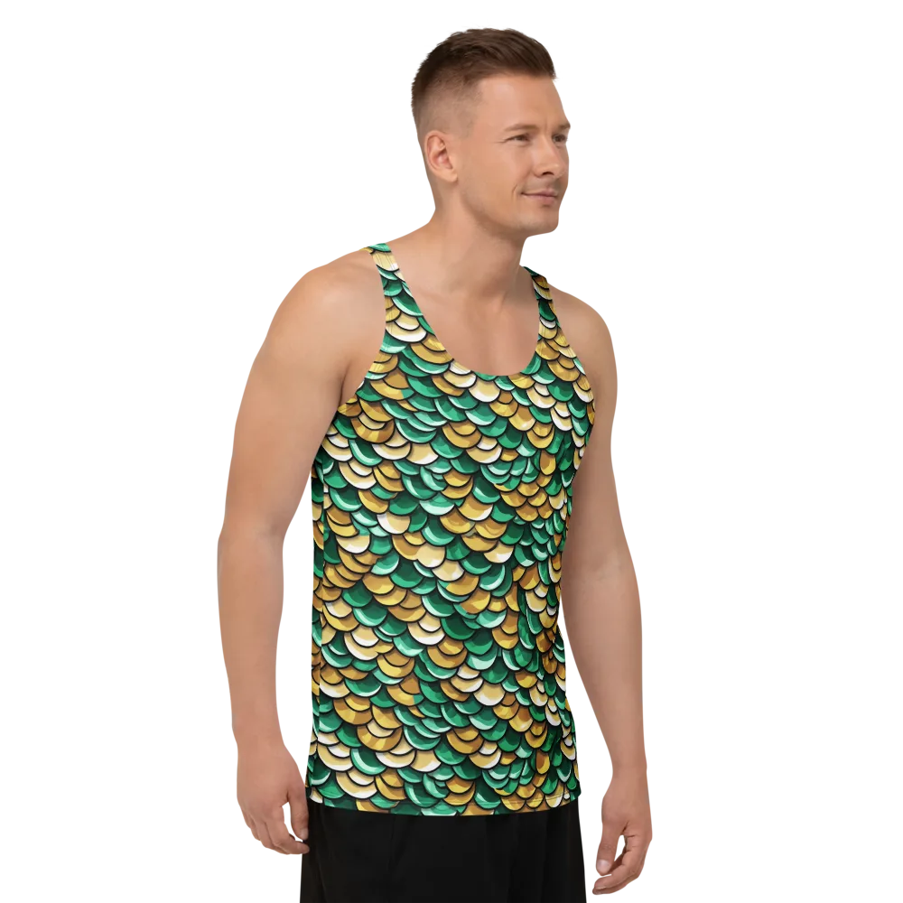 Jade Gilded Scales on Men's Tank Top — Right Front