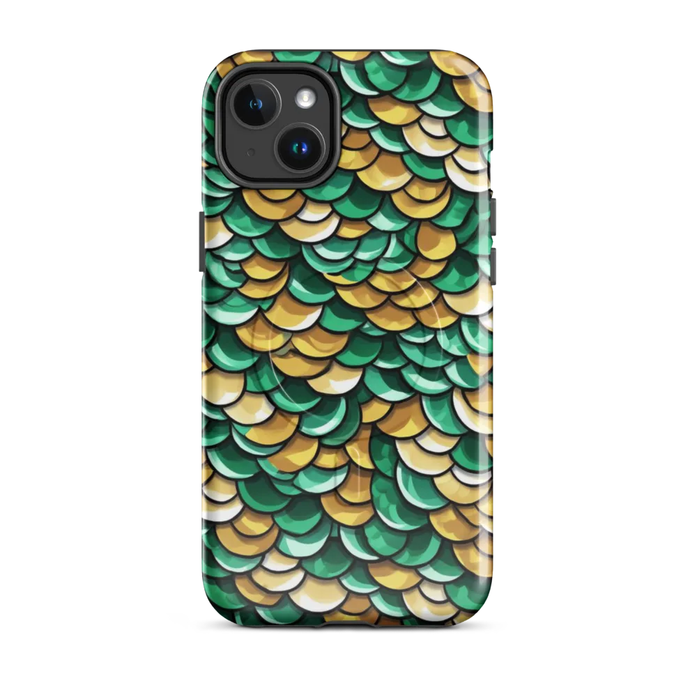 Jade Gilded Scales on MagSafe Tough Case for iPhone® — Front