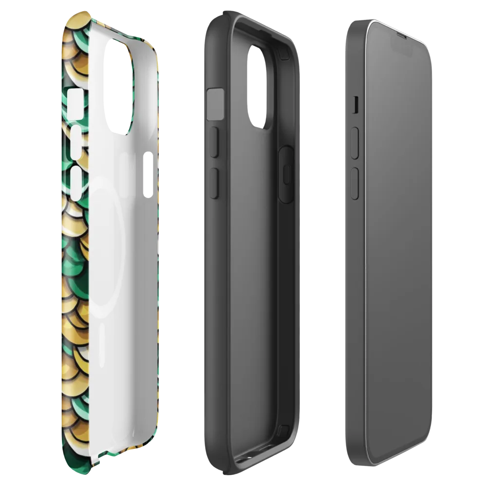 Jade Gilded Scales on MagSafe Tough Case for iPhone® — Front