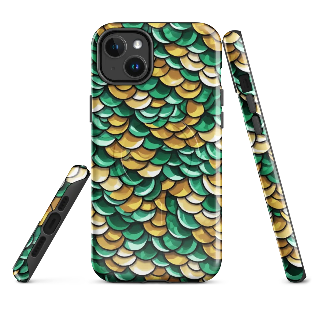 Jade Gilded Scales on MagSafe Tough Case for iPhone® — Front