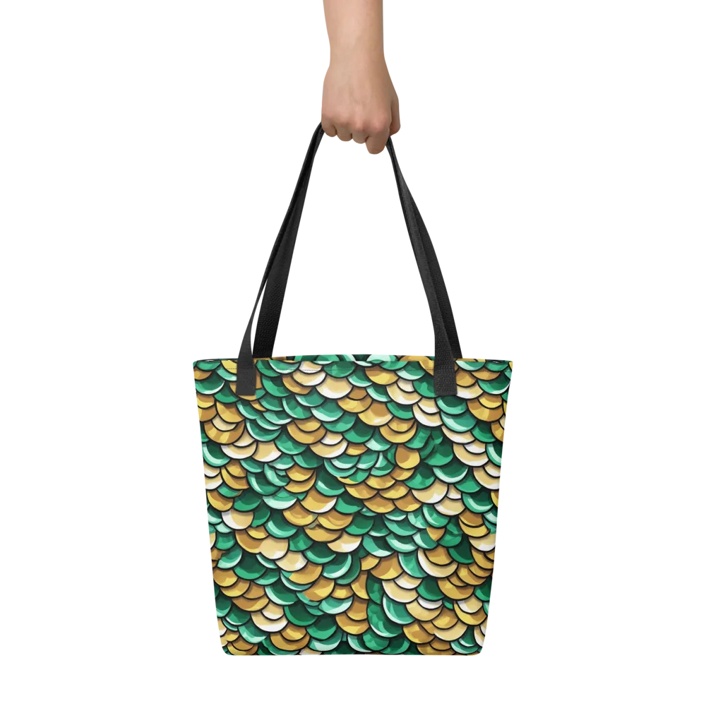 Jade Gilded Scales on Tote Bag — Front