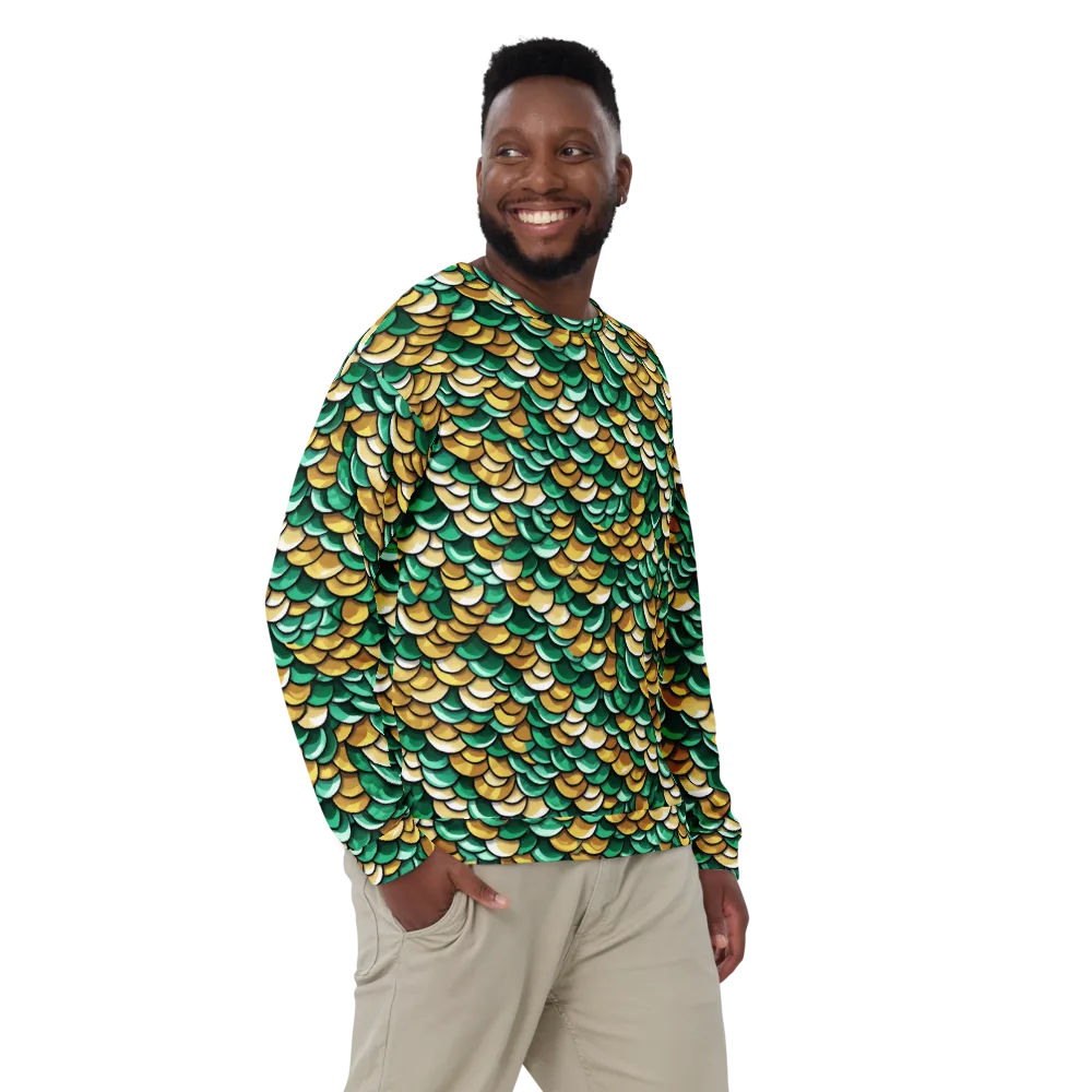 Jade Gilded Scales on Sweatshirt — Front