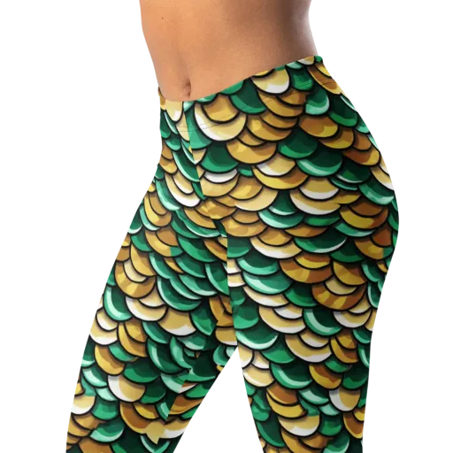 Jade Gilded Scales on a Leggings