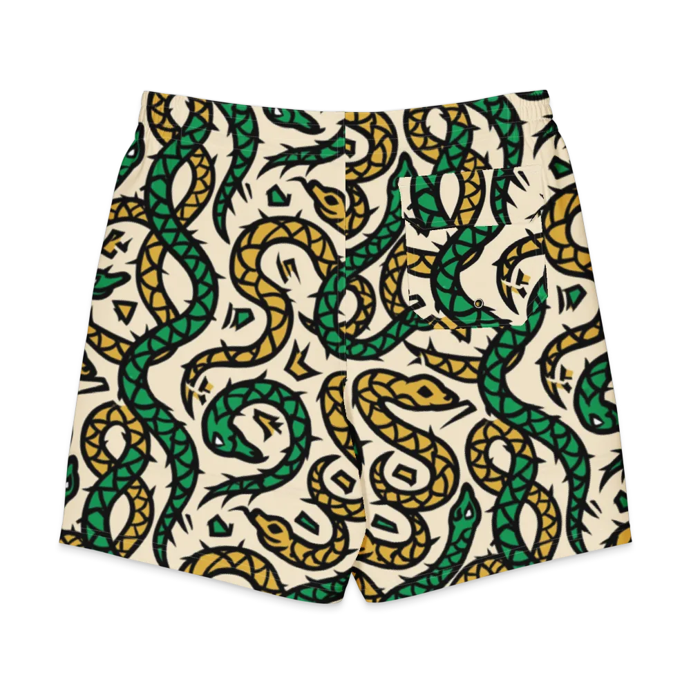 Emerald Coil on Men's Board Shorts — Back