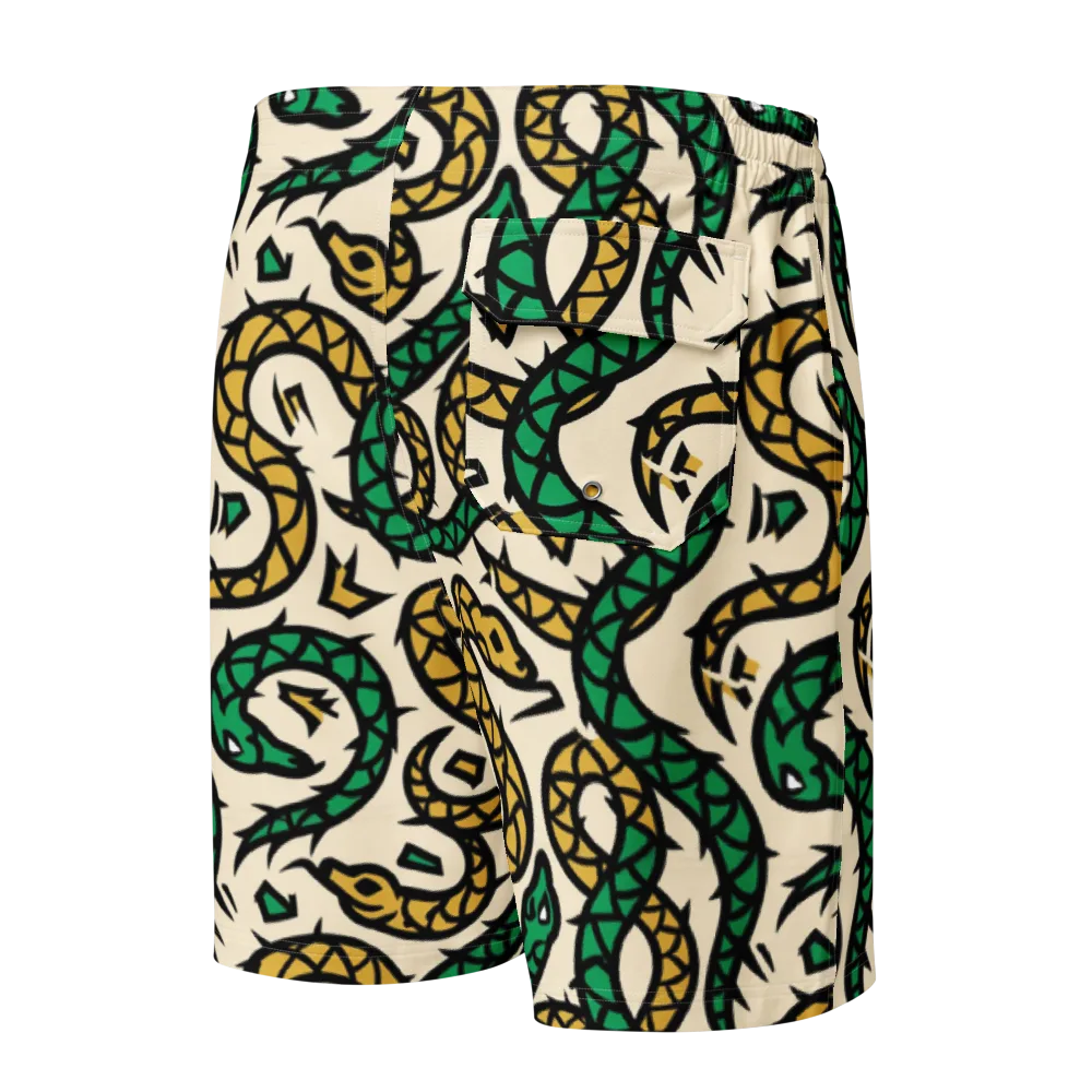 Emerald Coil on Men's Board Shorts — Back