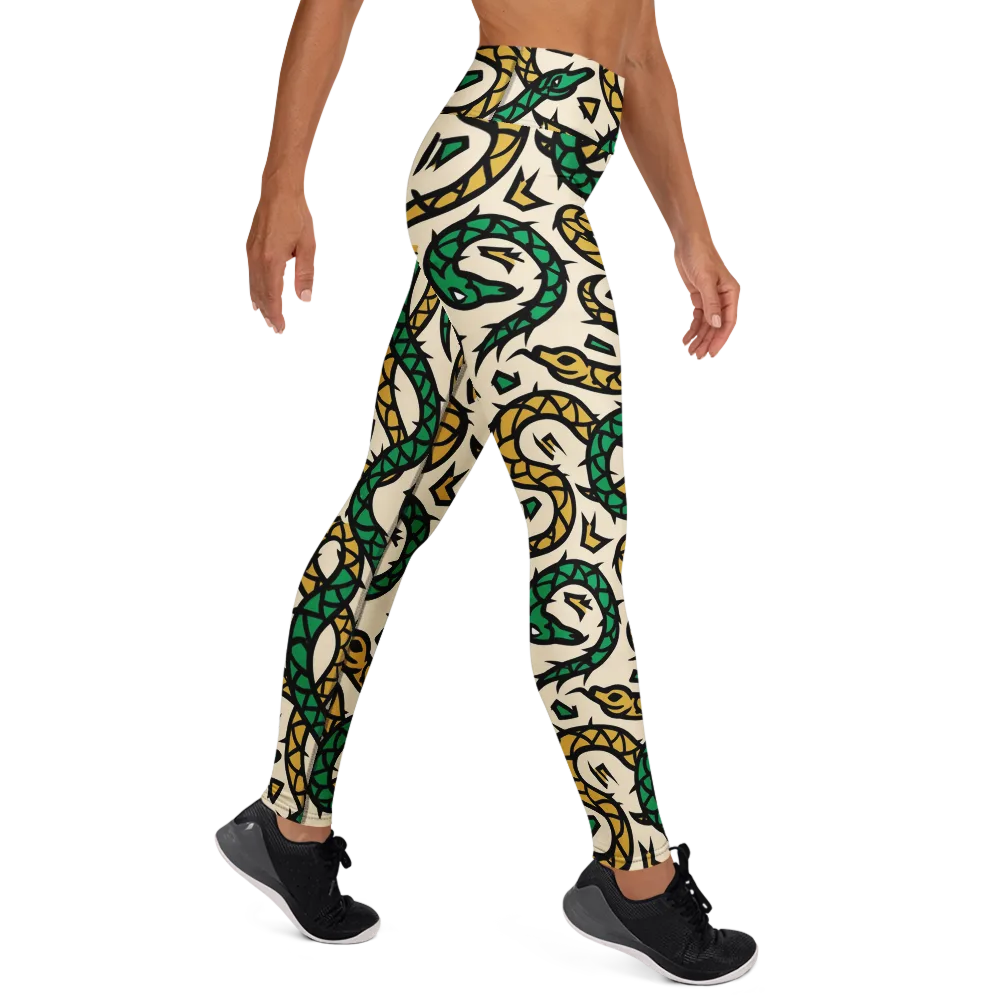 Emerald Coil on Yoga Leggings — Right