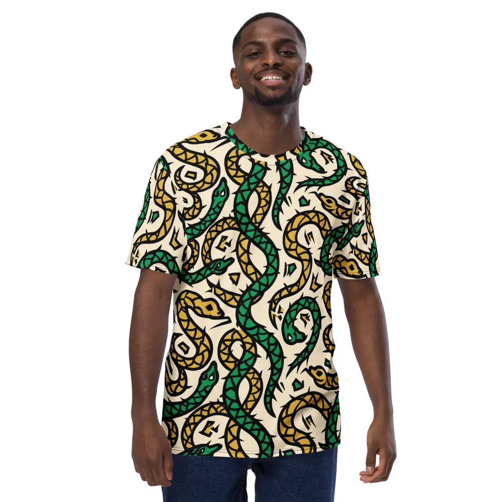 Emerald Coil on Men's Crew Neck T-Shirt — Front