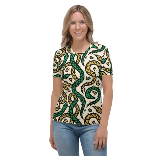 Emerald Coil on a Women's Crew Neck T-Shirt