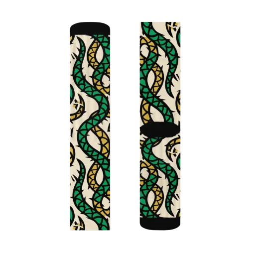 Emerald Coil on a Socks