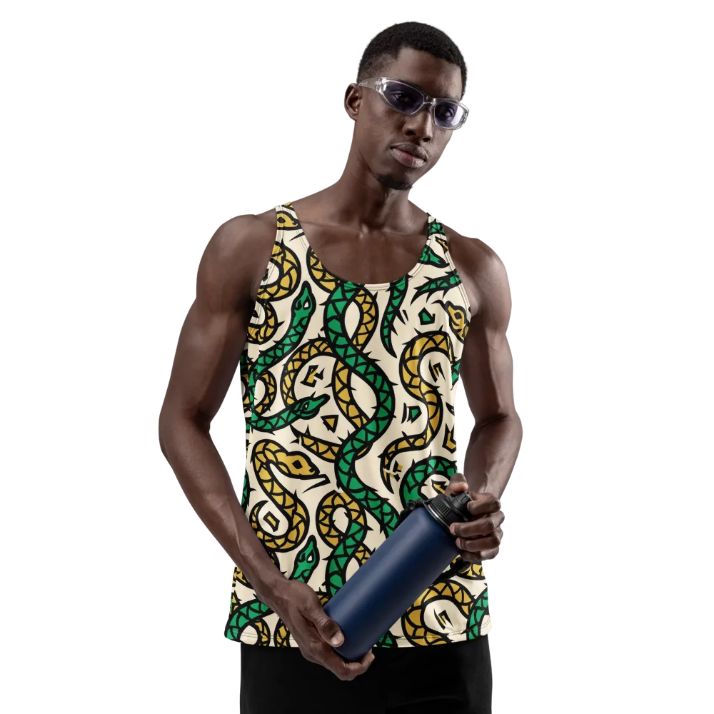 Emerald Coil on Men's Tank Top — Front