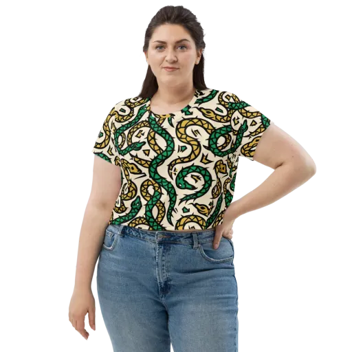 Emerald Coil on a Crop Tee