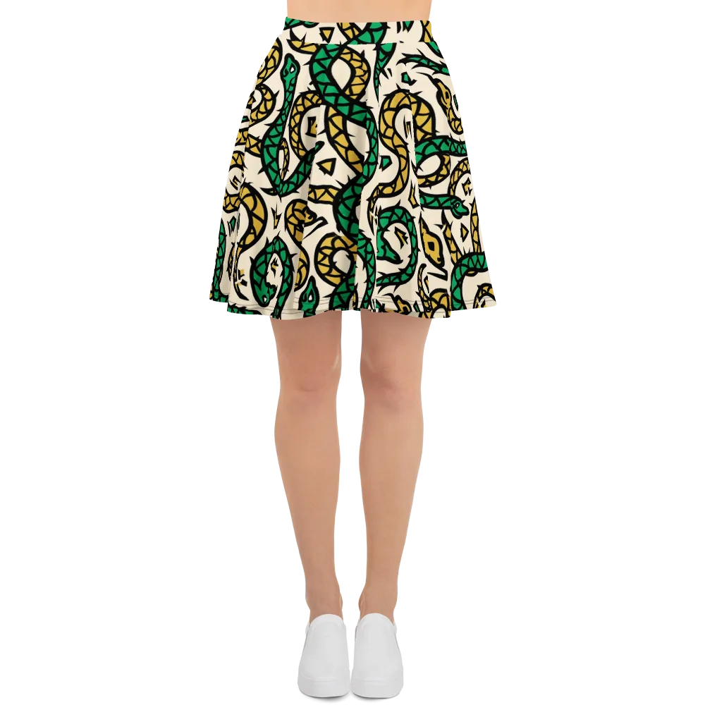Emerald Coil on Skater Skirt — Front