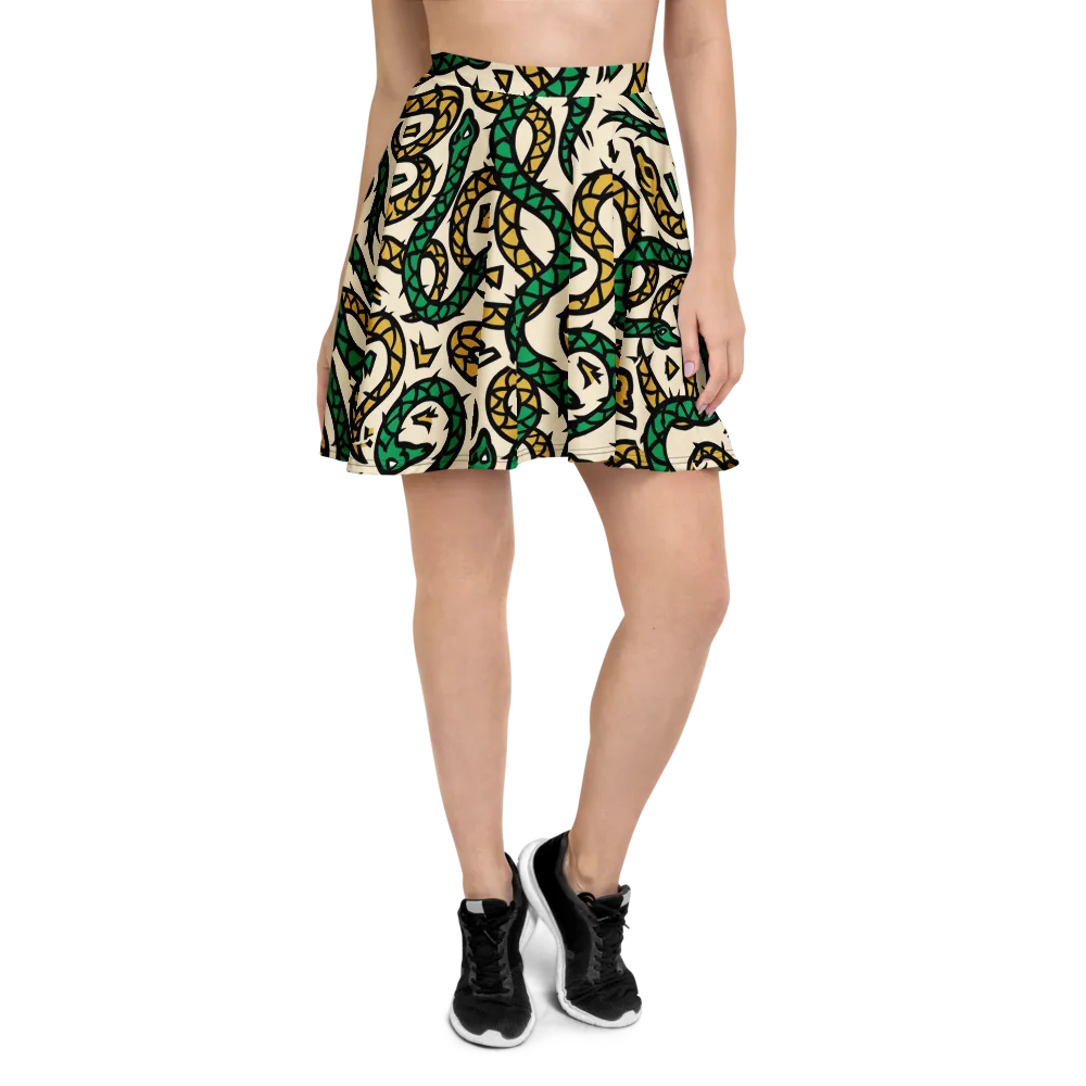Emerald Coil on Skater Skirt — Front