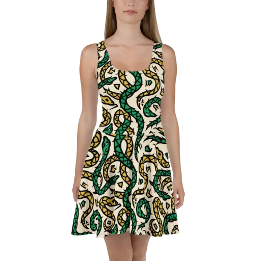 Emerald Coil on a Skater Dress