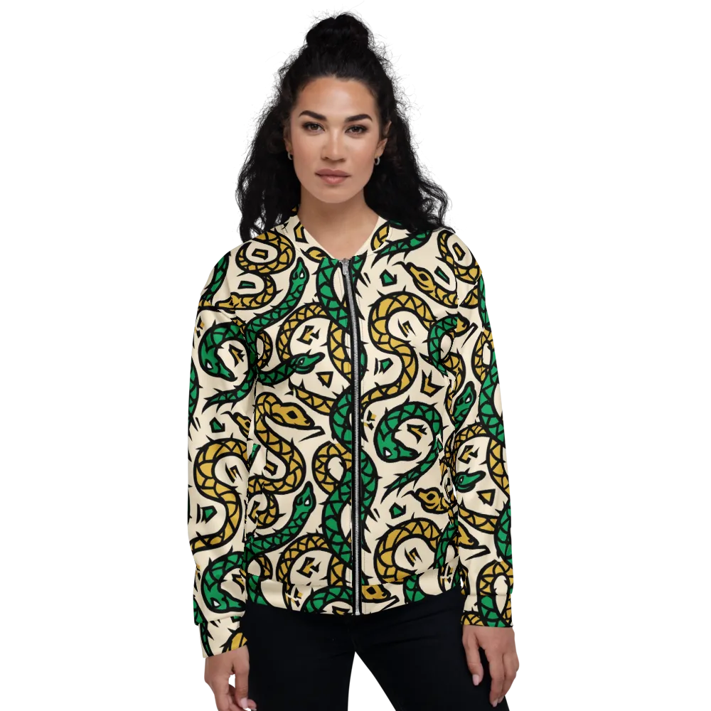 Emerald Coil on Bomber Jacket — Front
