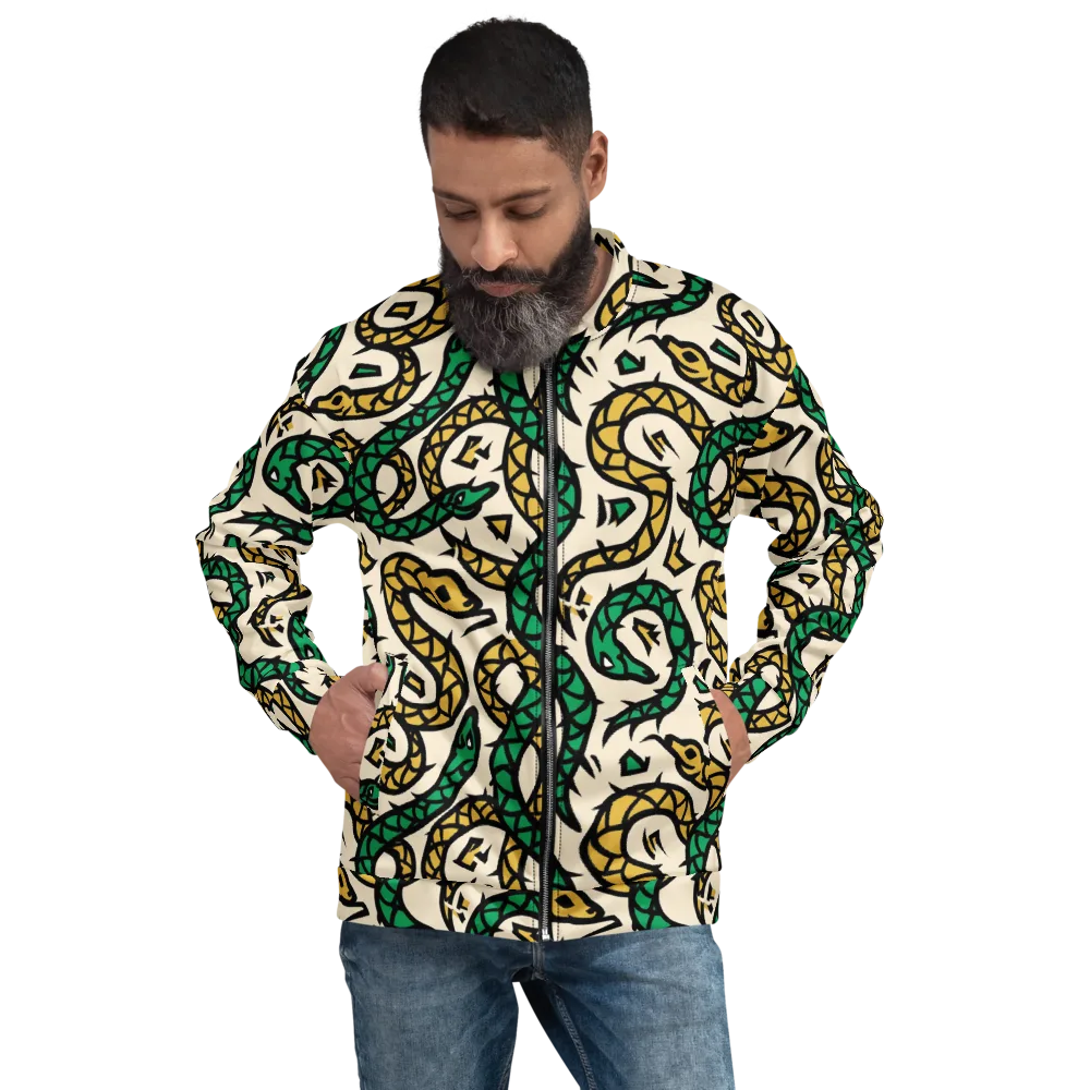 Emerald Coil on Bomber Jacket — Front