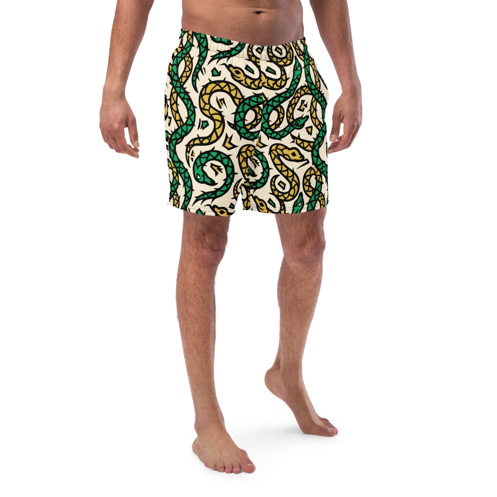 Emerald Coil on Swim Trunks — Front
