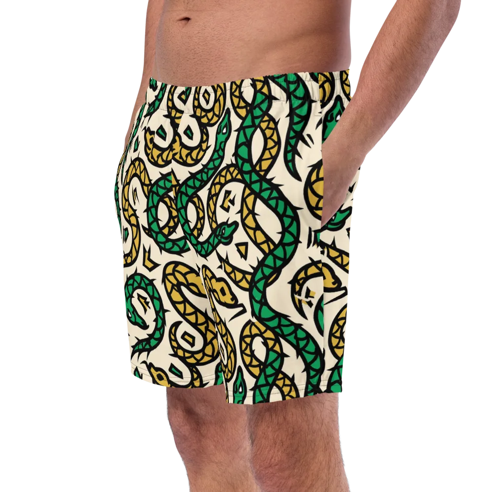 Emerald Coil on Swim Trunks — Left Front