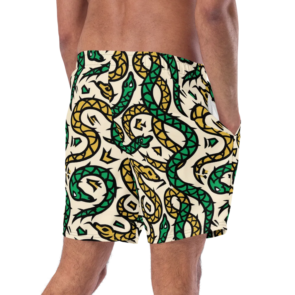 Emerald Coil on Swim Trunks — Right Back