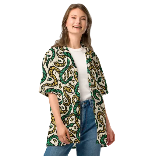 Emerald Coil on a Button Shirt
