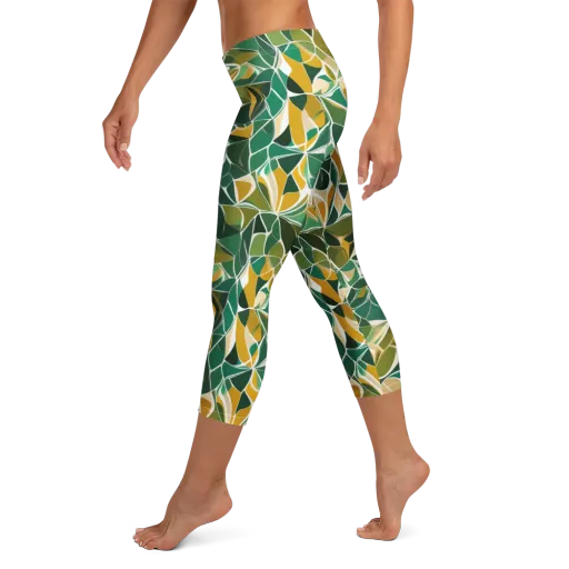 Olive Prism on a Capri Leggings
