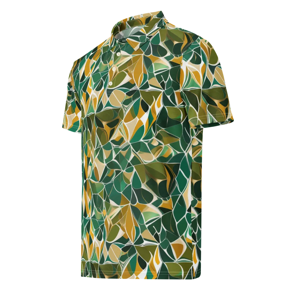 Olive Prism on Men's Slim Fit Polo Shirt — Left Front