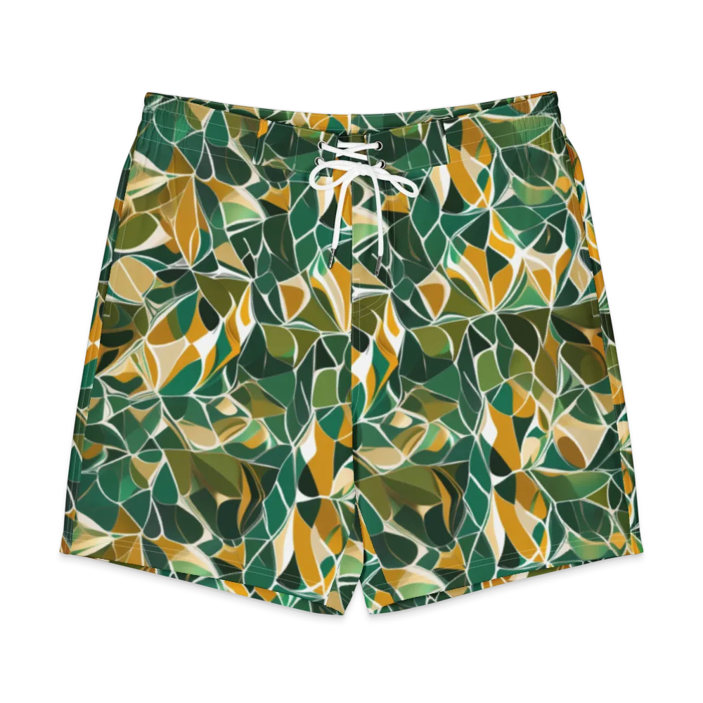 Olive Prism on Men's Board Shorts — Front