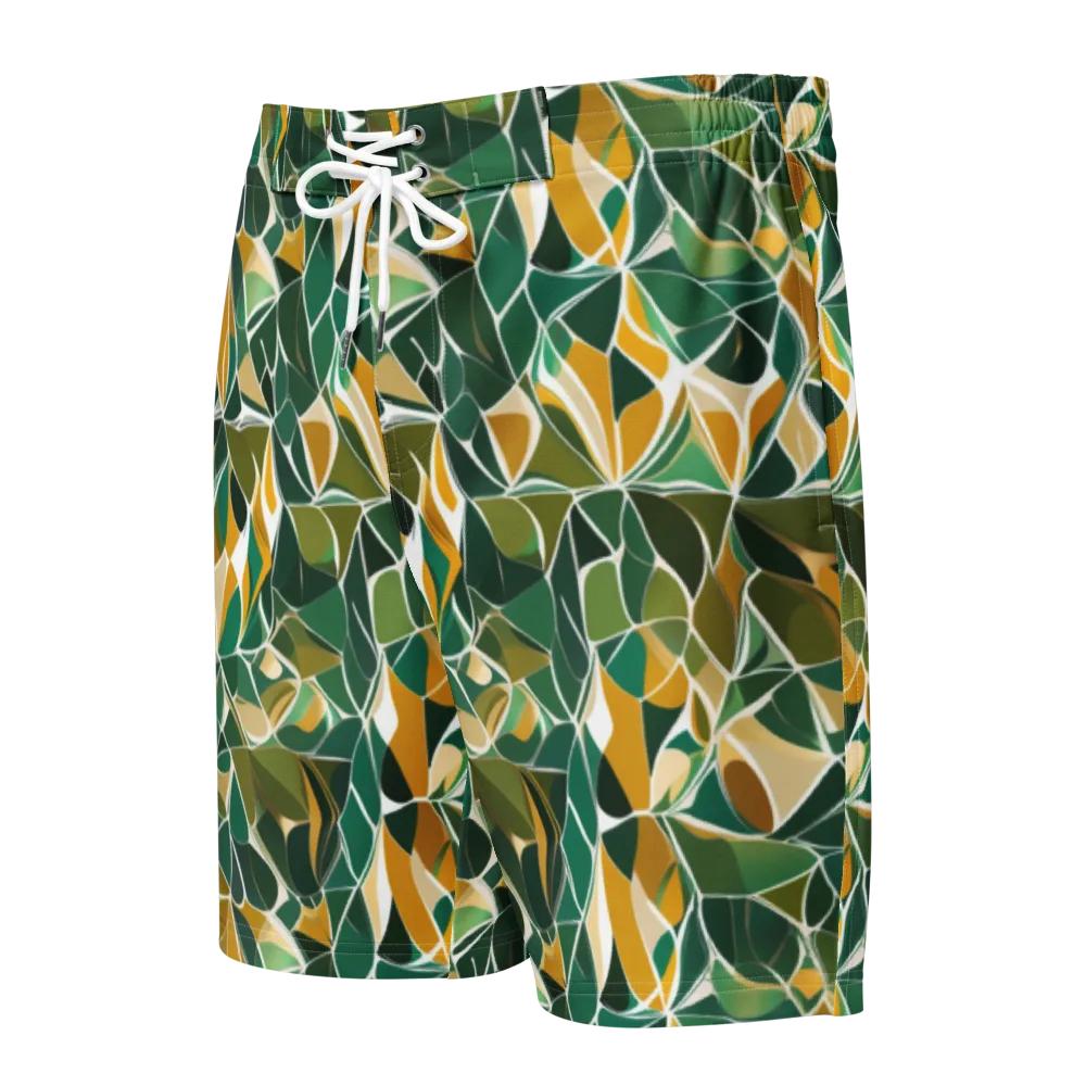 Olive Prism on Men's Board Shorts — Front