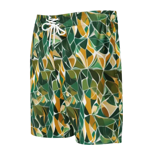 Olive Prism on a Men's Board Shorts