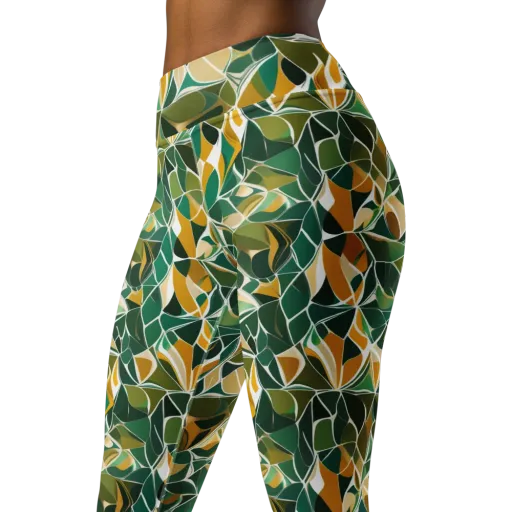 Olive Prism on a Yoga Leggings