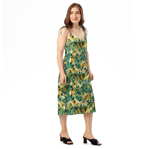 Olive Prism on a Slip Dress