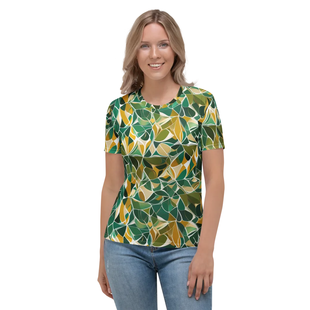 Olive Prism on Women's Crew Neck T-Shirt — Front