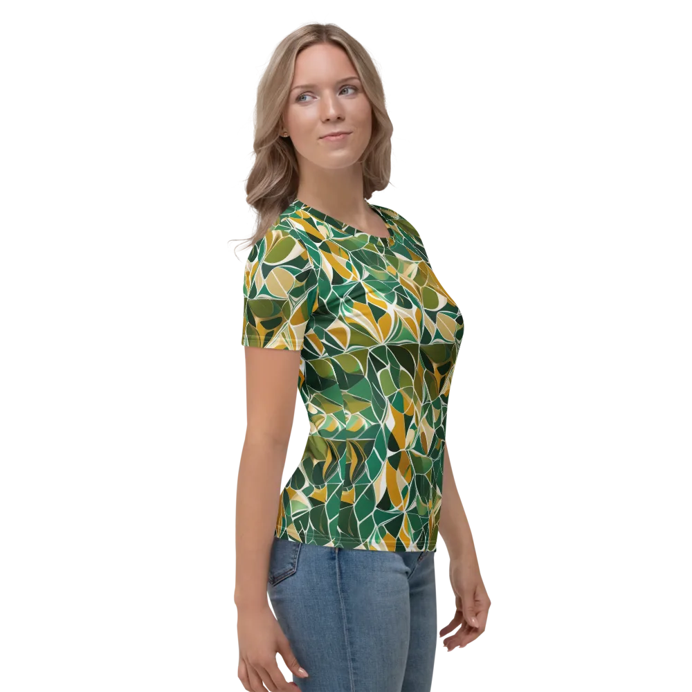 Olive Prism on Women's Crew Neck T-Shirt — Right