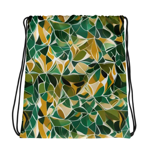 Olive Prism on a Drawstring Bag