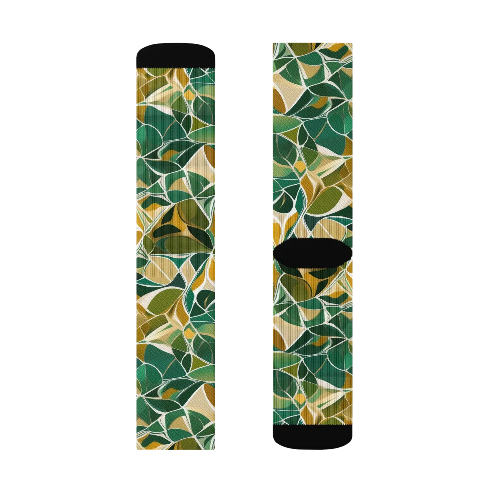Olive Prism on Socks — Right Sock