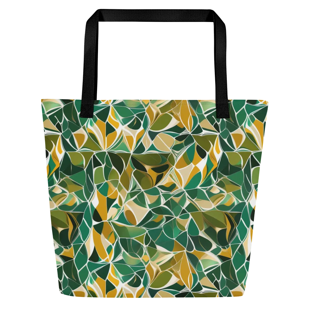 Olive Prism on Large Tote Bag W/ Pocket — Front