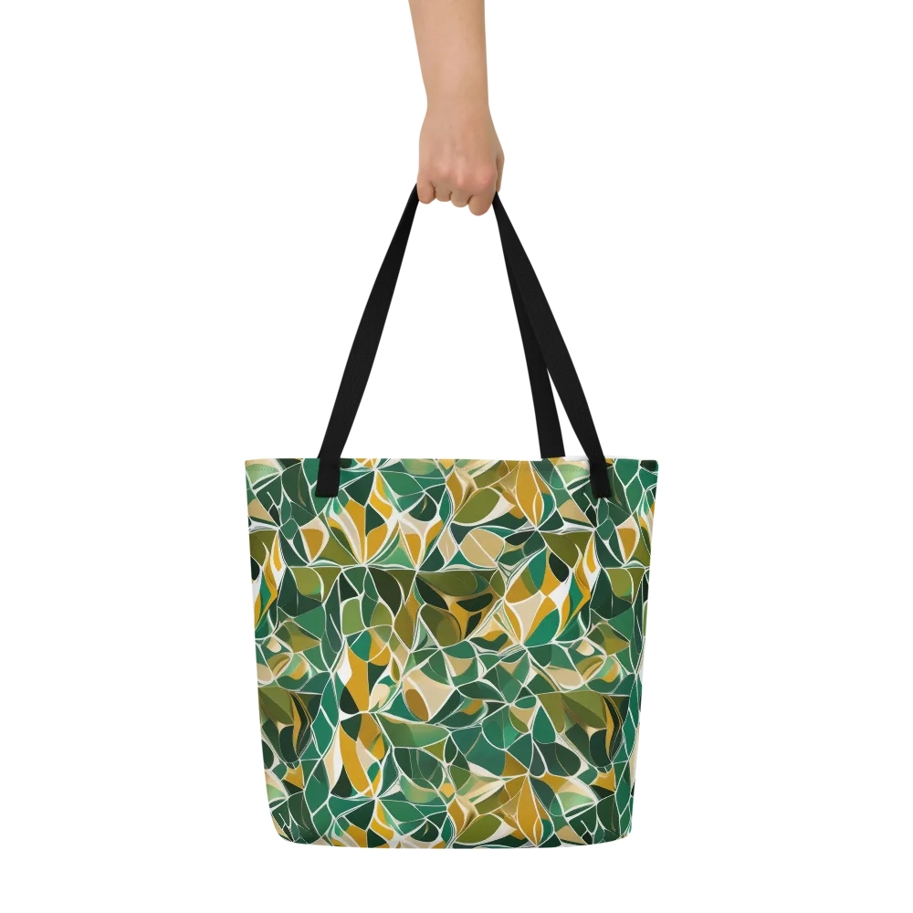 Olive Prism on Large Tote Bag W/ Pocket — Front