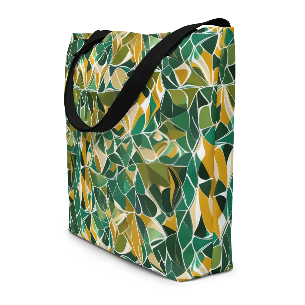 Olive Prism on Large Tote Bag W/ Pocket — Front