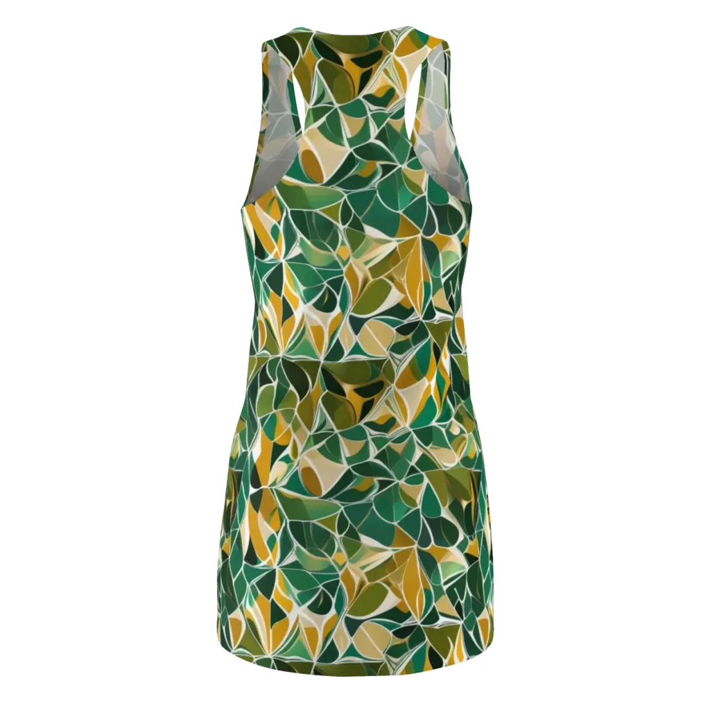 Olive Prism on Racerback Dress — Back