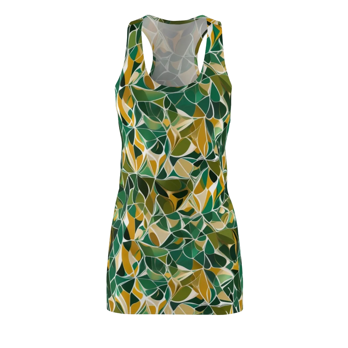 Olive Prism on Racerback Dress — Front