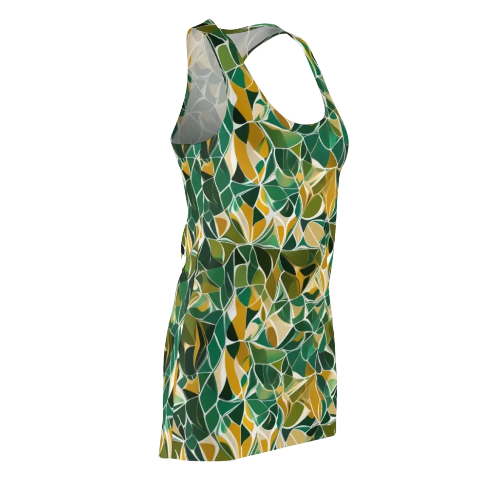 Olive Prism on Racerback Dress — Front Side