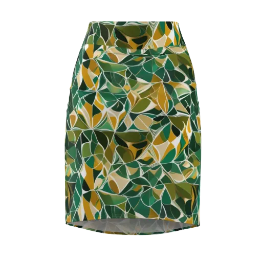 Olive Prism on a Pencil Skirt