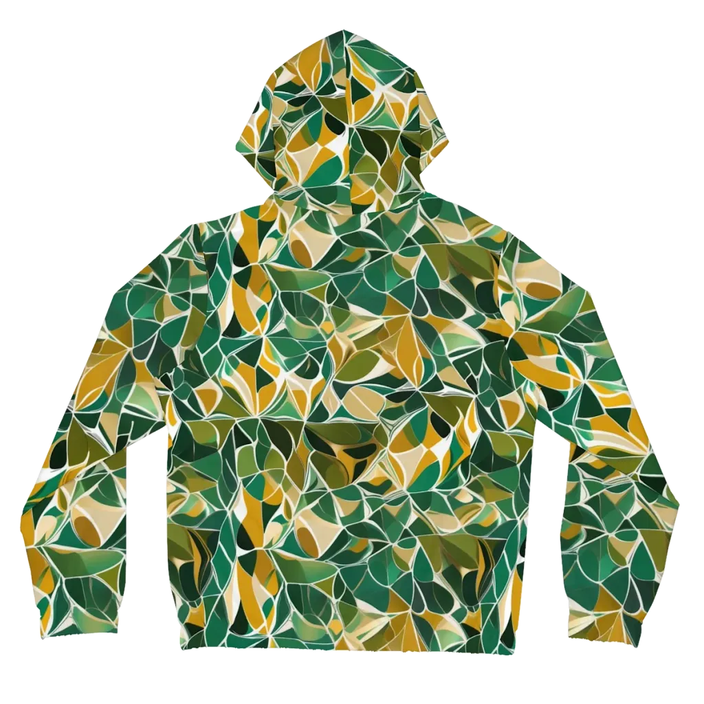 Olive Prism on Women's Full-Zip Hoodie — Back